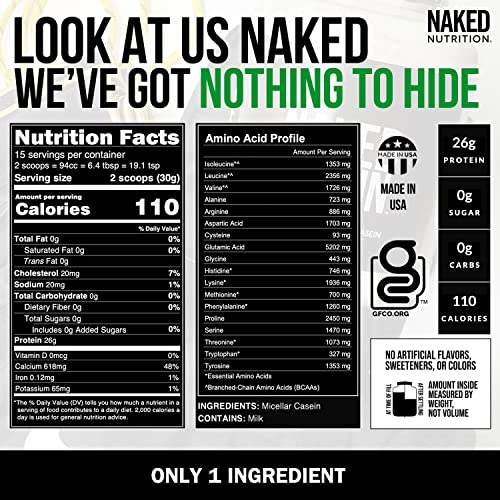 NAKED nutrition Naked Casein – Vanilla Micellar Casein Protein – 5 Pound Bulk, Gmo-Free, Gluten-Free, Soy-Free, Preservative-Free – Stimulate Muscle Growth – Enhance Recovery – 61 Servings - Image 4
