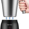 Secura Detachable Milk Frother, 17oz Electric Milk Steamer Stainless Steel, Automatic Hot/Cold Foam and Hot Chocolate Maker with Dishwasher Safe, 120V Pack of 2