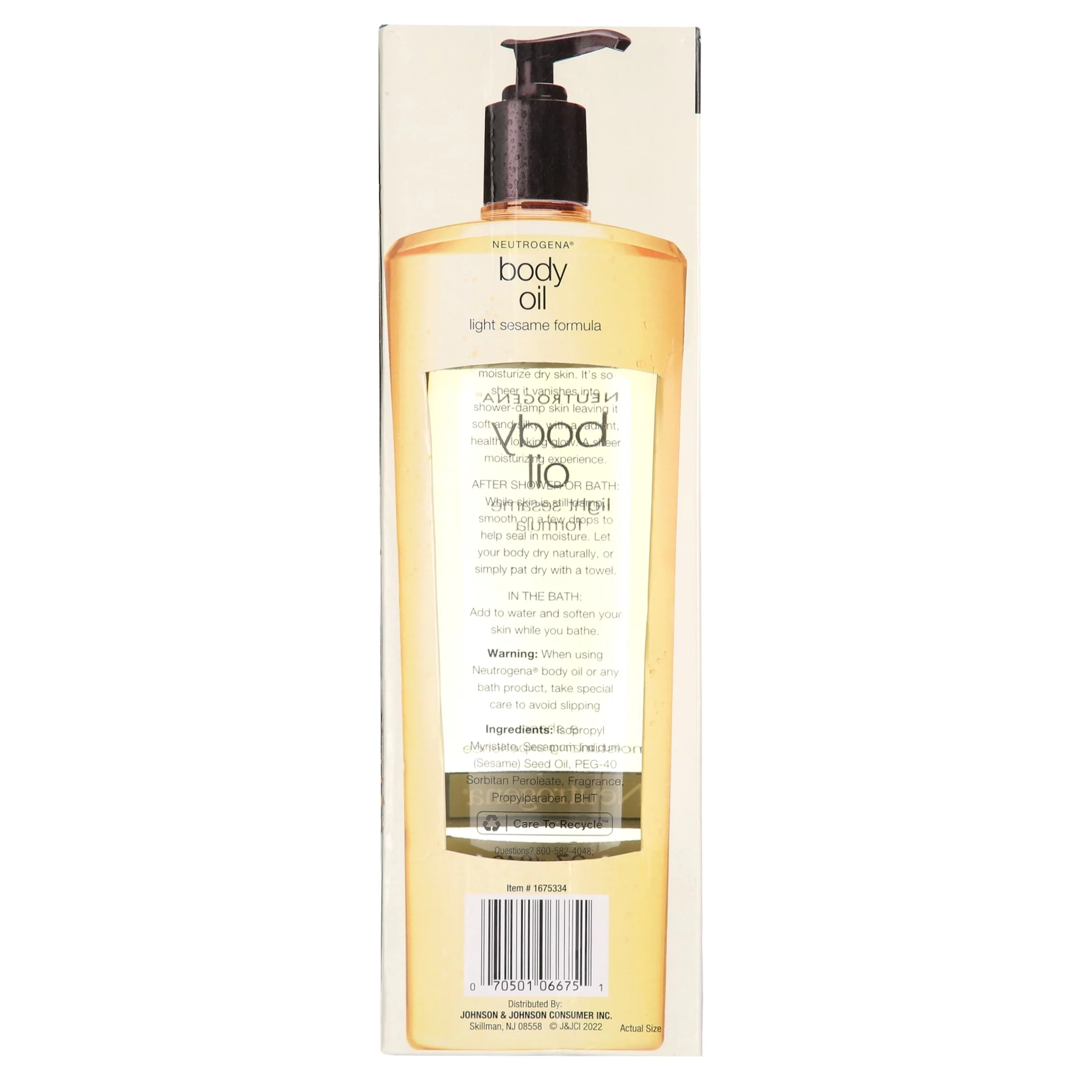 Neutrogena Body Oil, Light Sesame Formula (32 Fluid Ounce) - Image 7