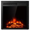 Tangkula 22.5 Inch Electric Fireplace Insert, Freestanding & Recessed Electric Fireplace Heater with Remote Control, Adjustable Heater, 7 Log Hearth Flame Settings for Home Room Indoor (22.5)