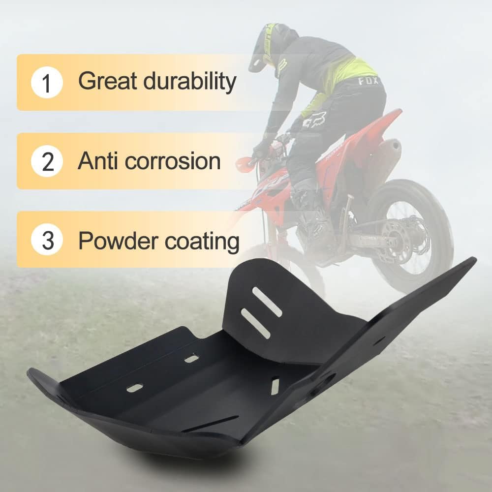 Xitomer Motorcycle Skid Bash Plate, Fit for CRF450RX 2021 2022 2023 2024 / CRF250R & CRF250RX 2022-2024 / CRF450R 2021-2024, Motorcycle Skid Plate - Image 4