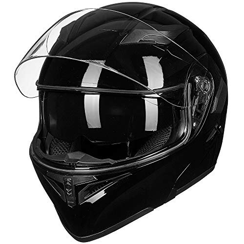 ILM Motorcycle Dual Visor Flip up Modular Full Face Helmet DOT 6 Colors Model 902 - Image 56